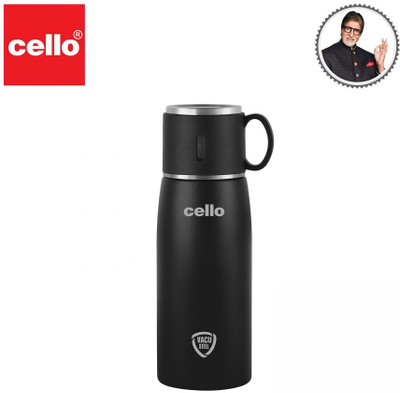 cello 1000 ml Steel Bottle(Pack of 1, Black)