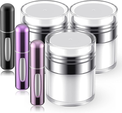 Adhunyk Portable Mini Perfume Refillable Atomizer Container 5 ml Spray Bottle(Pack of 3, Multicolor, Aluminium)