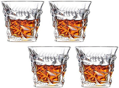 AFAST (Pack of 4) E_FNGlass-N4 Glass Set Whisky Glass(280 ml, Glass, Clear)
