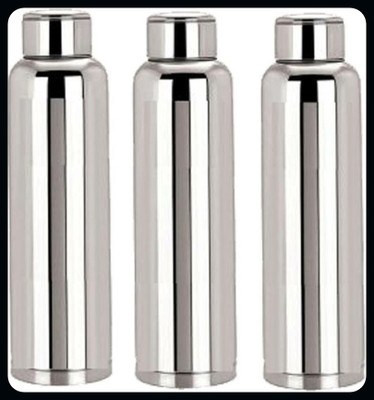 Trendblend 1000 ml Steel Bottle(Pack of 3, Silver)