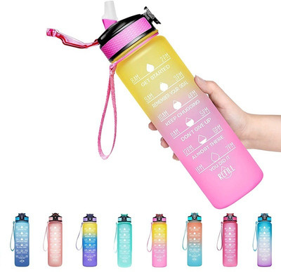 JK Sales 1000 ml Plastic Flask(Pack of 1, Multicolor)