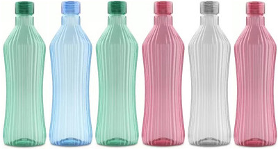 AVAIKSA 1000 ml Plastic Bottle(Pack of 6, Multicolor)