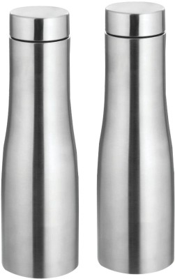 Mintage Fridge Pyramid 1000 ml Bottle 35+Years of Innovation and Quality 1000 ml Bottle(Pack of 2, Silver, Steel)