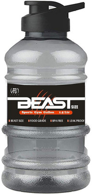 Stylbase 1500 ml Plastic Shaker(Pack of 1, Black, Grey)