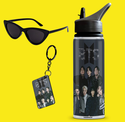 TheWhoop 750 ml Aluminium Sipper(Pack of 3, Black)