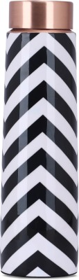 Yellow Trunk Company Black and White Modern Marvel Premium Meena Printed Copper Water Bottle 1000 ml Bottle(Pack of 1, White, Black, Copper)
