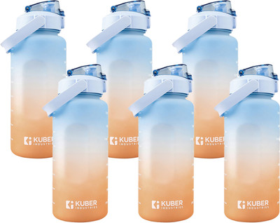 KUBER INDUSTRIES 2000 ml Plastic Bottle(Pack of 6, Blue)