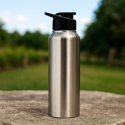 WTS 1000 ml Steel Bottle(Pack of 1, Silver)