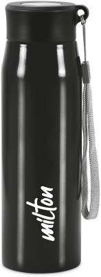 MILTON Handy 650 Stainless Steel Water Bottle, Black 690 ml Bottle(Pack of 1, Black, Steel)