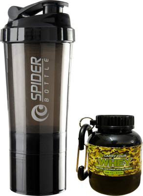 TRUE INDIAN 700 ml Plastic Shaker(Pack of 2, Black)