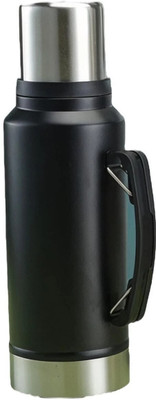 KHISKOLI BRAND 1000 ml Steel Flask(Pack of 1, Black)