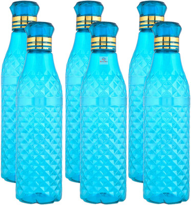 Heart Home 1000 ml Plastic Bottle(Pack of 6, Blue)