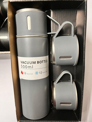 VFD FLASK BOTTLE 500 ml Flask(Pack of 1, Grey, Steel)
