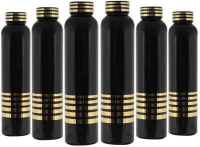 AbhinestPlus 1000 ml PET Bottle(Pack of 6, Black)