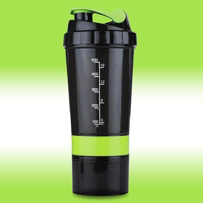 SHIVA 500 ml Plastic Shaker(Pack of 1, Green)