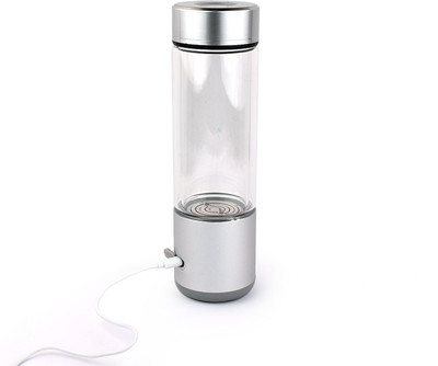 Dishan 300 ml Glass Bottle(Pack of 1, Silver)