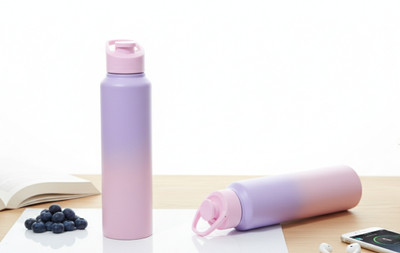 TamraVeda 1000 ml Steel Bottle(Pack of 1, Pink)