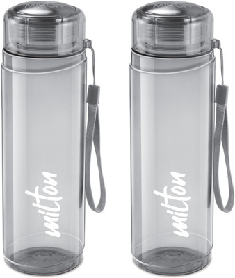MILTON 1000 ml Plastic Bottle(Pack of 2, Grey)