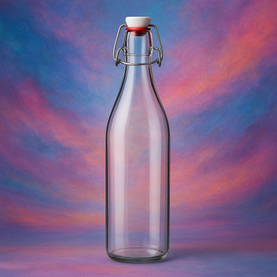 Captain India 1000 ml Glass Bottle(Pack of 1, Clear)
