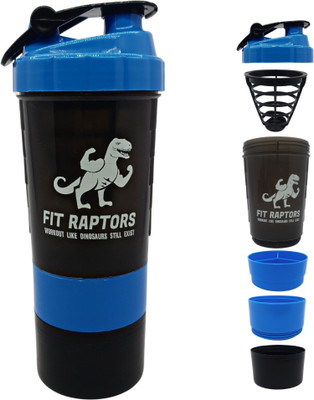 FITRAPTORS 750 ml Plastic Shaker(Pack of 1, Blue)