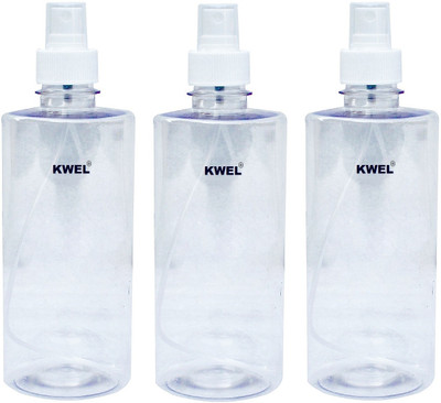 KWEL 300ml Refillable Spray Bottle With Dust Cap Transparent Spray Bottle(pk of 3) 0.3 L Hand Held Sprayer
