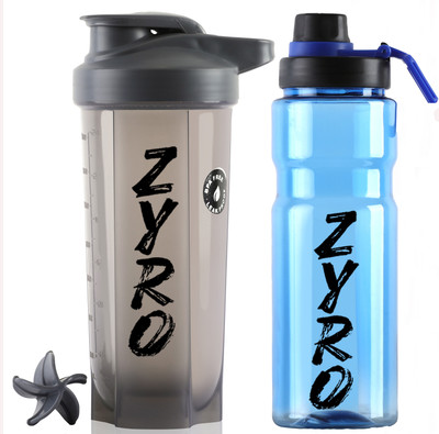 ZYRO 750 ml Plastic Shaker(Pack of 2, Blue)