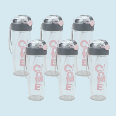 KUBER INDUSTRIES 420 ml Plastic Sipper(Pack of 6, Black)