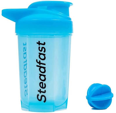 Steadfast NUTRITION Protein Shaker Blender Bottle with Blender Ball 400 ml Shaker(Pack of 1, Blue, Plastic)