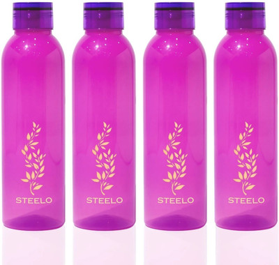 SCL Steelo 1000 ml PET, Plastic Bottle(Pack of 4, Purple)