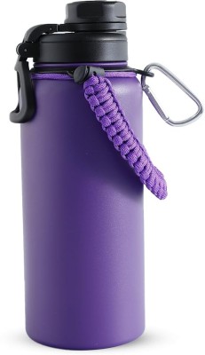 KUBER INDUSTRIES Water Bottle with Rope|Hot & Cold Water Bottle|960 ML|LX-230607|Purple 960 ml Bottle(Pack of 1, Purple, Steel)