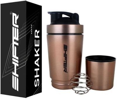 SHIFTER 450 ml Steel Shaker(Pack of 1, Brown)