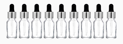 ceeyu 10 ml Glass Bottle(Pack of 9, Clear)