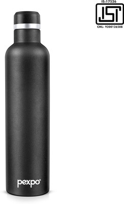 pexpo 980 ml Steel Flask(Pack of 1, Black)