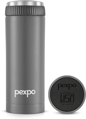 pexpo 430 ml Steel Flask(Pack of 1, Grey)
