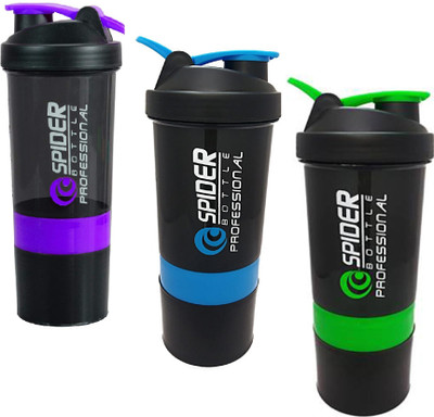 TRUE INDIAN 500 ml Plastic Shaker(Pack of 3, Multicolor)