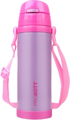 PROBOTT Tom 500ml Vacuum Insulated Flask, Stainless Steel Hot & Cold Sipper Water Bottle 500 ml Flask(Pack of 1, Pink, Steel)