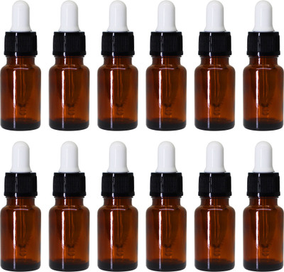 ceeyu 10 ml Glass Bottle(Pack of 12, Brown)