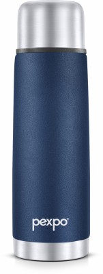 pexpo 24 Hrs Hot and Cold Vacuum Insulated Thermosteel Water Bottle Flexo 350 ml Flask(Pack of 1, Blue, Steel)