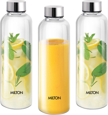 MILTON 1000 ml Plastic Bottle(Pack of 3, Clear)