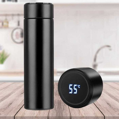 parth enterprises 500 ml Steel Bottle(Pack of 1, Black)
