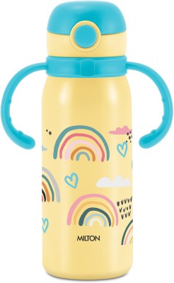 MILTON Kiddo 450 Thermosteel Vacuum Insulated Water Bottle with Spout Lid,435 ml,Yellow 435 ml Sipper(Pack of 1, Yellow, Plastic)