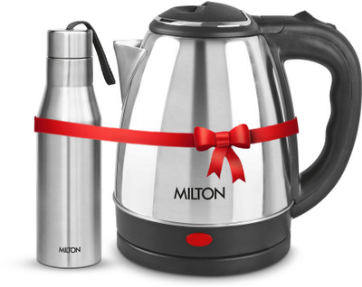 MILTON 650 ml Steel Flask(Pack of 2, Silver)
