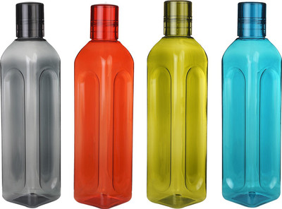 Aarushi Unbreakable Water Bottle Pack of 4 (500 ml) 500 ml Bottle(Pack of 4, Multicolor, Plastic)