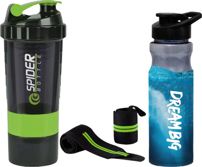 TRUE INDIAN 500 ml Plastic Shaker(Pack of 2, Green)
