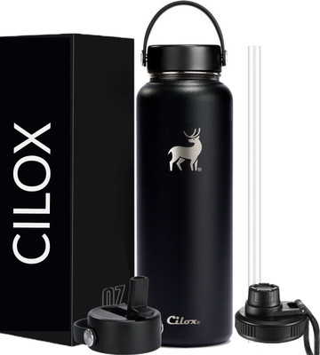 Cilox Cilox_1200_Black 1200 ml Flask(Pack of 1, Black, Steel)