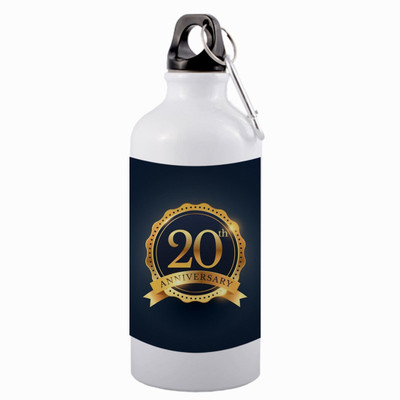 HeartInk 750 ml Aluminium Bottle(Pack of 2, White)