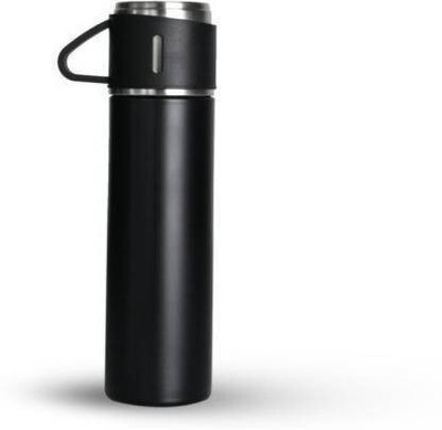 Harikaran 500 ml Steel Flask(Pack of 1, Black)