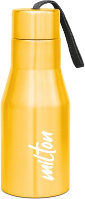 MILTON Super 500 Stainless Steel Water Bottle, Yellow 475 ml Bottle(Pack of 1, Yellow, Steel)