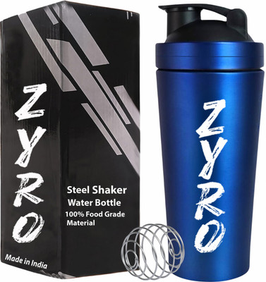 ZYRO 750 ml Steel Shaker(Pack of 1, Blue)