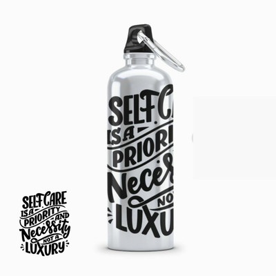 Vmakecustom 600 ml Aluminium Sipper(Pack of 1, White)